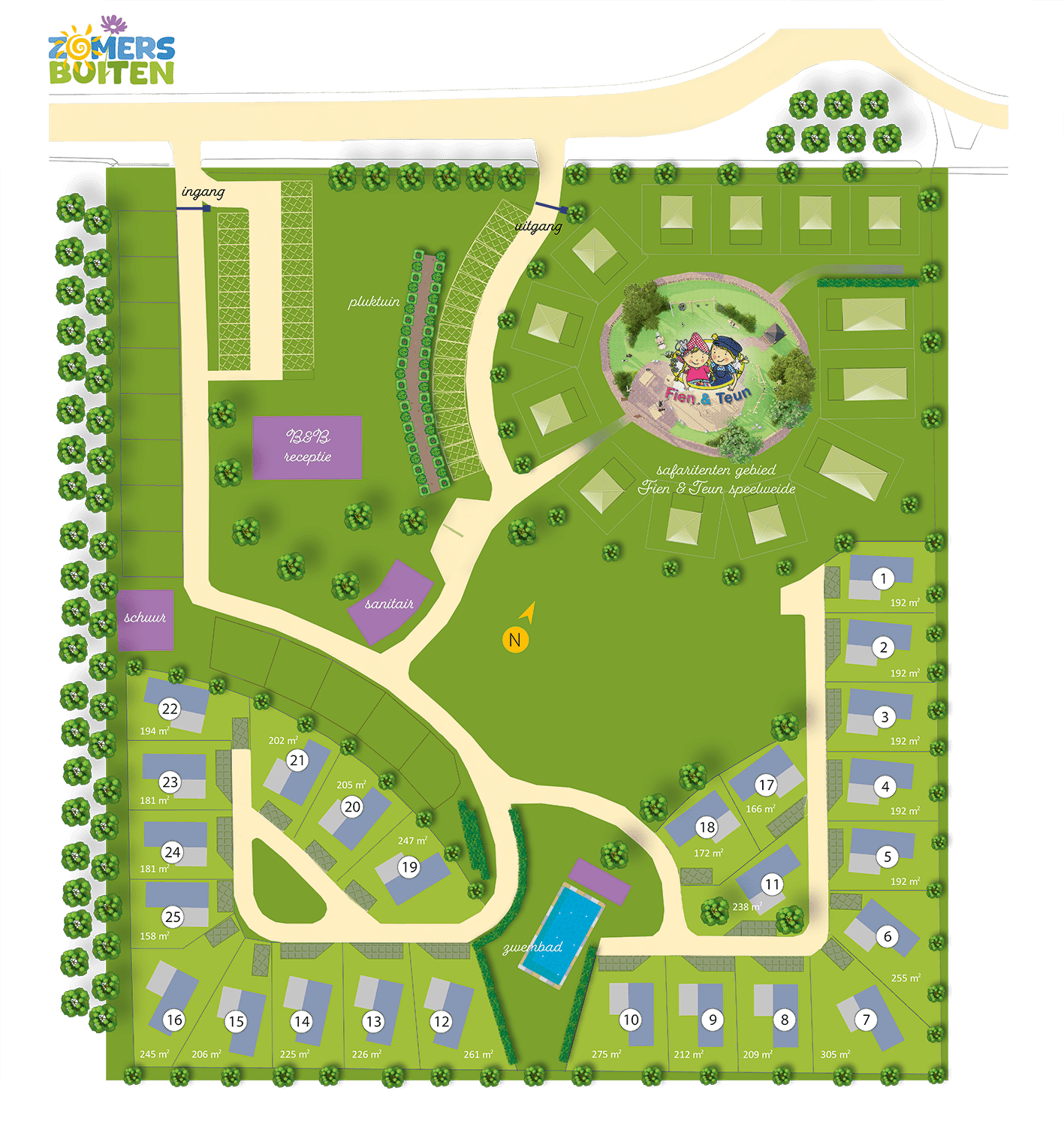Plattegrond Zomersbuiten Verkoop